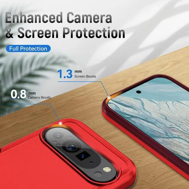 Alt view image 6 of 7 - TYJKeJi Case Fashion Cover Case For Google Pixel 9 Pro XL (6.8inch) (Red)