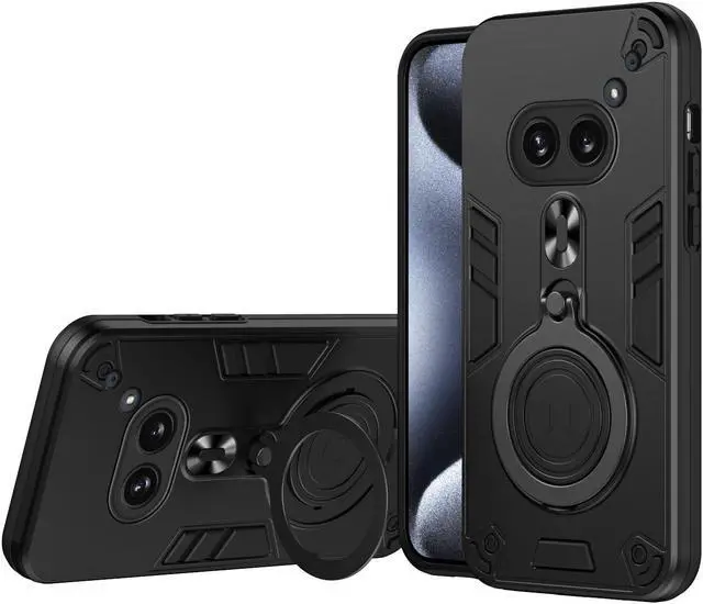 Alt view image 2 of 7 - TYJKeJi Case with Stander Cover Case For Nothing Phone 2A (Black)