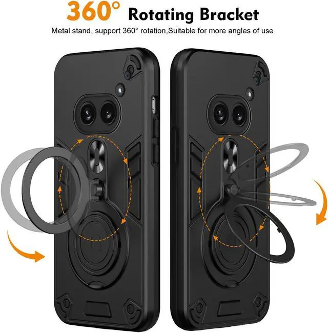 Main image of TYJKeJi Case with Stander Cover Case For Nothing Phone 2A (Black)