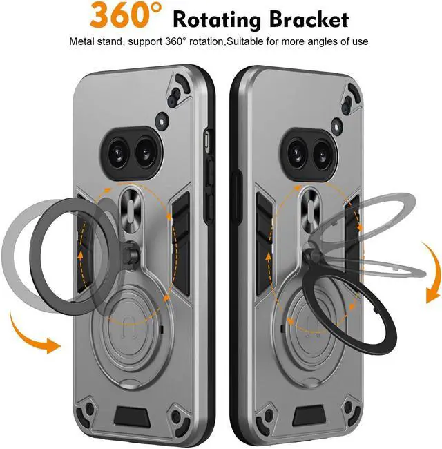 Main image of TYJKeJi Case with Stander Cover Case For Nothing Phone 2A (Silver)