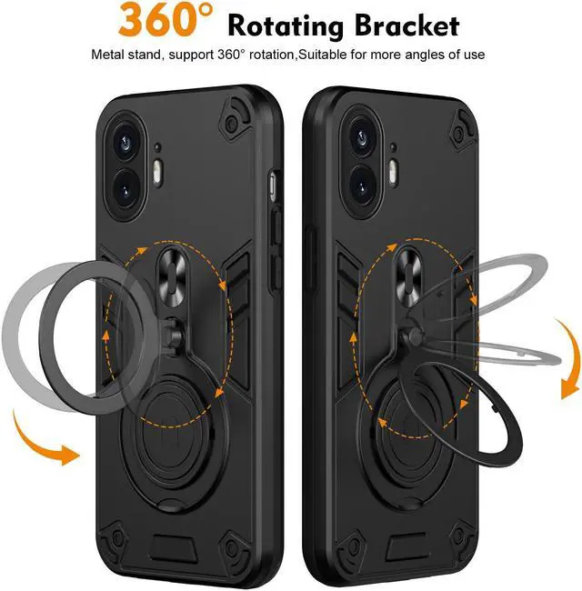 Main image of TYJKeJi Case with Stander Cover Case For Nothing Phone 2 (Black)