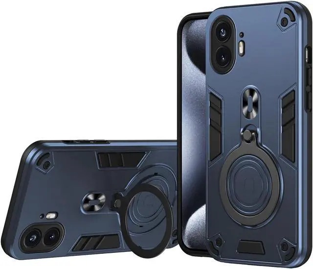 Alt view image 4 of 7 - TYJKeJi Case with Stander Cover Case For Nothing Phone 2 (Blue)