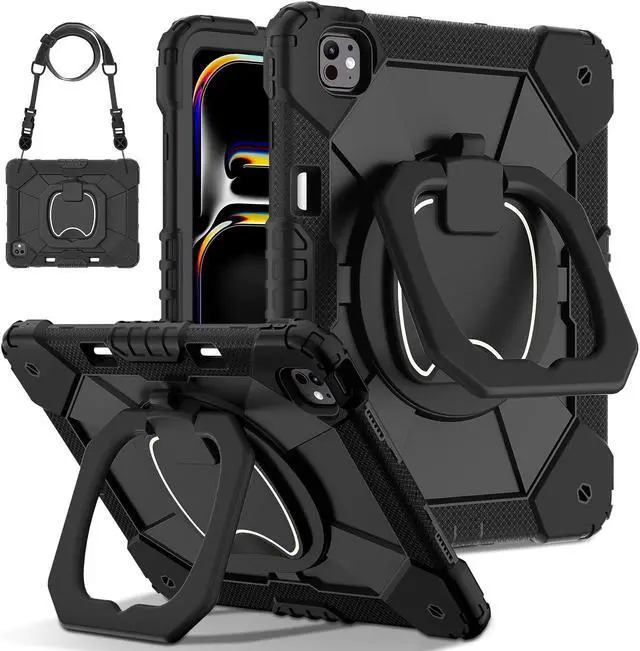 Main image of TYJKeJi Case Fashion Protective Case with Stander Case for iPad Pro 13 Inch 2024 (Black)