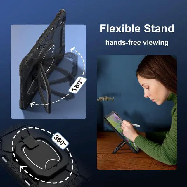 Alt view image 6 of 7 - TYJKeJi Case Fashion Protective Case with Stander Case for iPad Pro 13 Inch 2024 (Black)