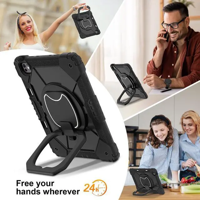 Alt view image 2 of 7 - TYJKeJi Case Fashion Protective Case with Stander Case for iPad Pro 13 Inch 2024 (Black)