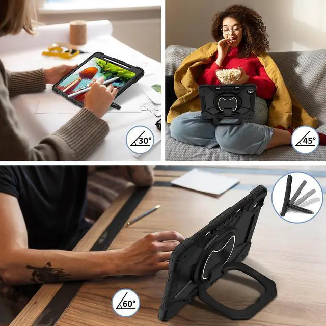 Alt view image 3 of 7 - TYJKeJi Case Fashion Protective Case with Stander Case for iPad Pro 13 Inch 2024 (Black)