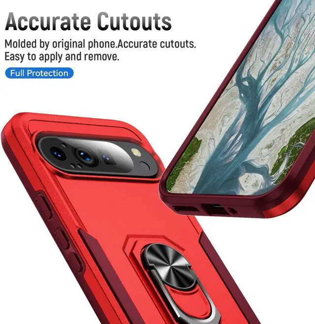 Alt view image 6 of 7 - TYJKeJi Case Fashion Cover Case For Google Pixel 9 Pro XL (6.8inch) (Red)