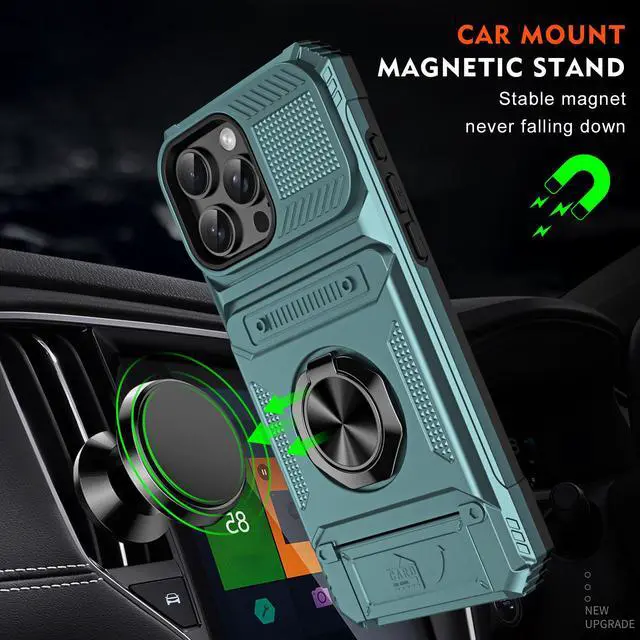 Alt view image 5 of 7 - TYJKeJi Case with Stander Cover Case For iPhone 16 Pro Max (6.9inch) (Green)