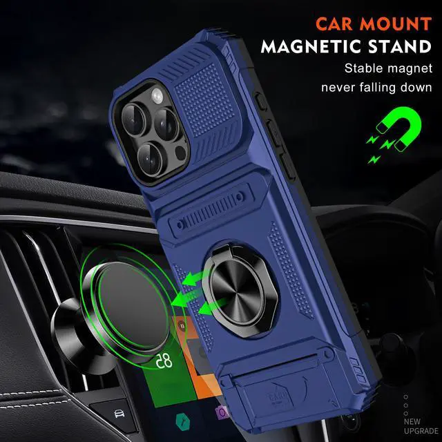 Alt view image 5 of 7 - TYJKeJi Case with Stander Cover Case For iPhone 16 Pro (6.3inch) (Blue)