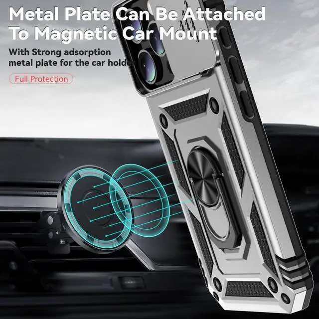 Alt view image 7 of 7 - TYJKeJi Case with Stander Fashion Cover KickStand Case For iPhone 16 Pro Max (6.9inch) (Silver)