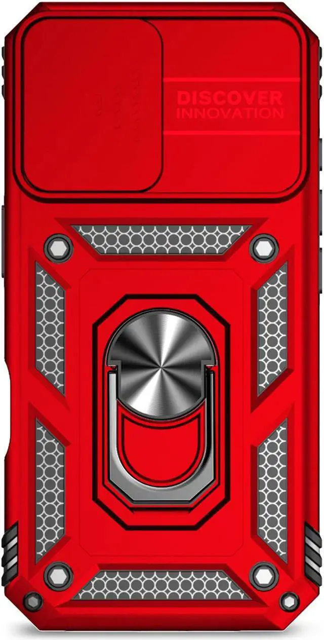 Alt view image 4 of 7 - TYJKeJi Case with Stander Fashion Cover KickStand Case For iPhone 16 Plus (6.7inch) (Red)