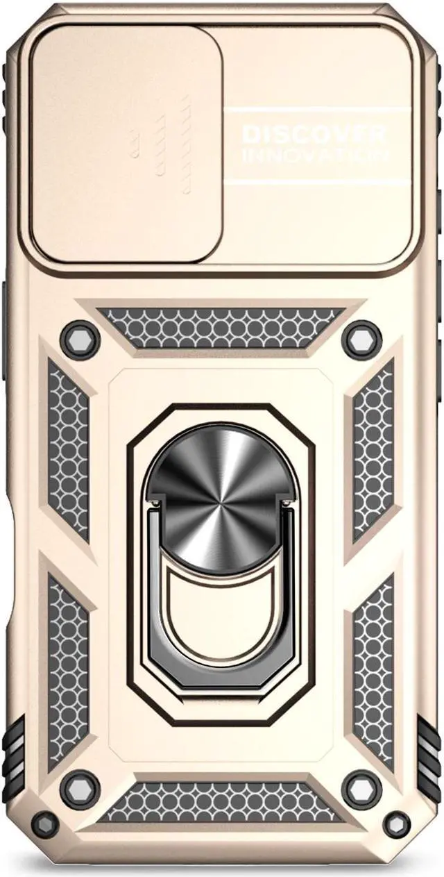 Alt view image 5 of 7 - TYJKeJi Case with Stander Fashion Cover KickStand Case For iPhone 16 (6.1inch) (Gold)