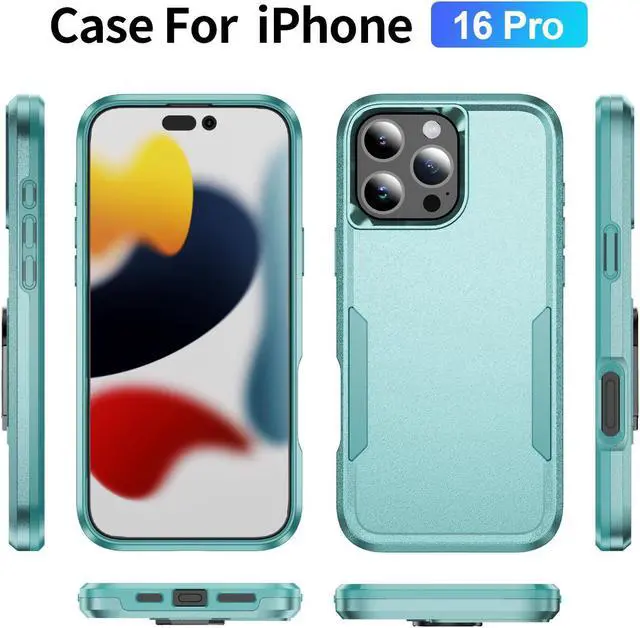 Alt view image 7 of 7 - TYJKeJi Case Fashion Cover Case For iPhone 16 Pro (6.3inch) (Green)