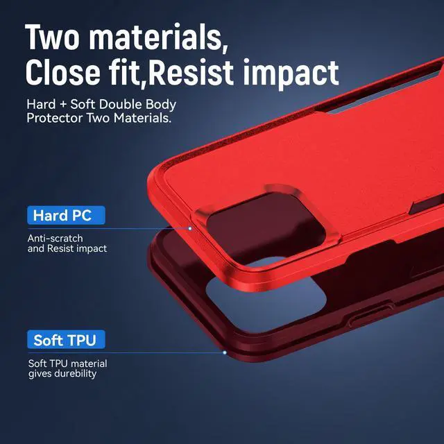 Alt view image 6 of 7 - TYJKeJi Case Fashion Cover Case For iPhone 16 Pro (6.3inch) (Red)