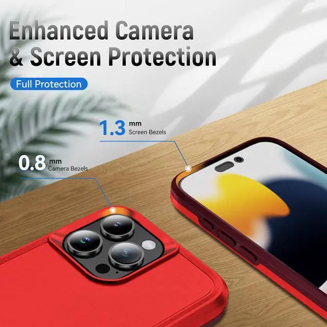 Alt view image 4 of 7 - TYJKeJi Case Fashion Cover Case For iPhone 16 Pro (6.3inch) (Red)