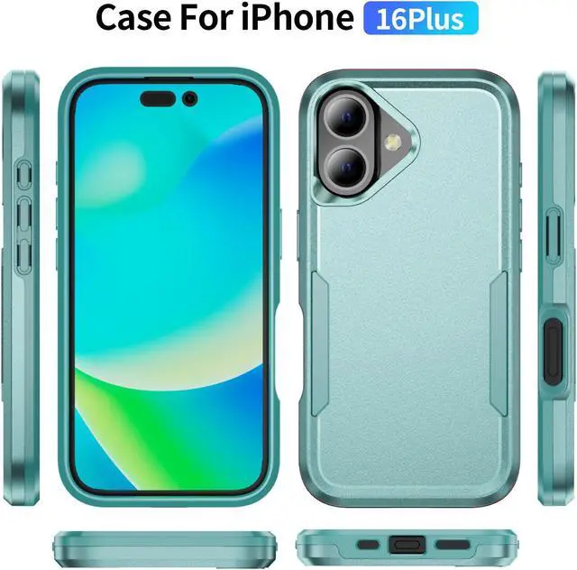 Alt view image 7 of 7 - TYJKeJi Case Fashion Cover Case For iPhone 16 Plus (6.7inch) (Green)