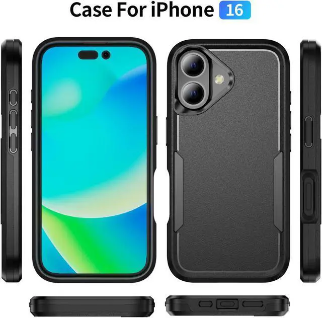 Alt view image 7 of 7 - TYJKeJi Case Fashion Cover Case For iPhone 16 (6.1inch) (Black)