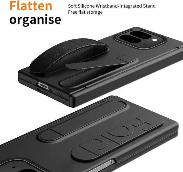 Alt view image 6 of 7 - TYJKeJi Case With Stander Fashion Cover Kickstand Case For Google Pixel 9 Pro Fold (Black)