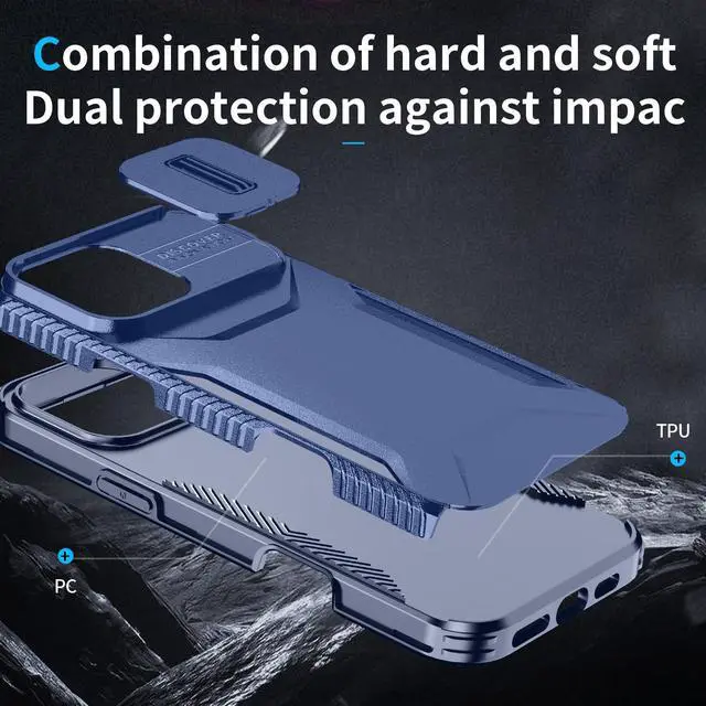 Alt view image 7 of 7 - TYJKeJi Case Fashion Cover Case For iPhone 16 Pro Max (6.9inch) (Blue)