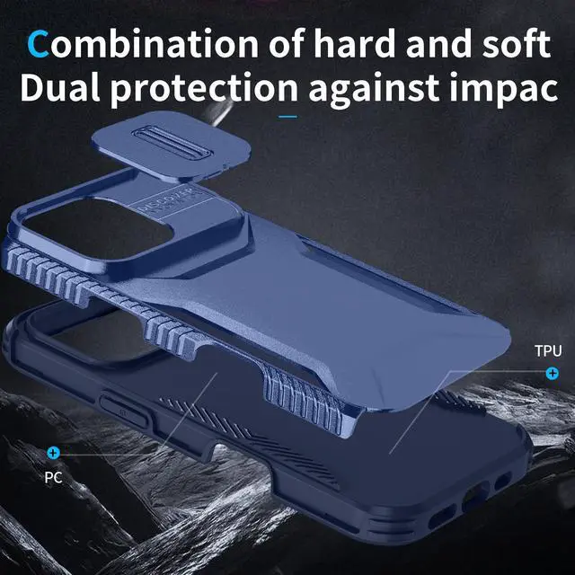 Alt view image 7 of 7 - TYJKeJi Case Fashion Cover Case For iPhone 16 Pro (6.3inch) (Blue)