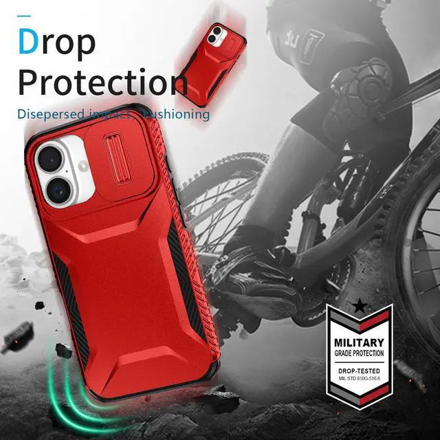 Alt view image 4 of 7 - TYJKeJi Case Fashion Cover Case For iPhone 16 (6.1inch) (Red)