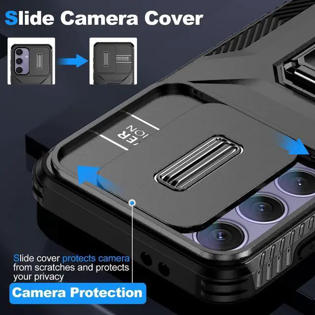 Alt view image 5 of 7 - TYJKeJi Case with Stander Fashion Cover KickStand Case For Samsung Galaxy S24 FE (Black)