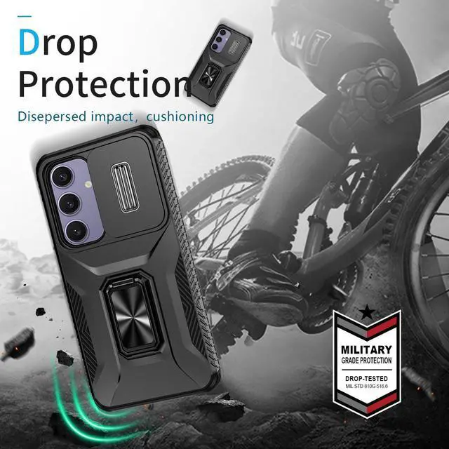 Alt view image 2 of 7 - TYJKeJi Case with Stander Fashion Cover KickStand Case For Samsung Galaxy S24 FE (Black)