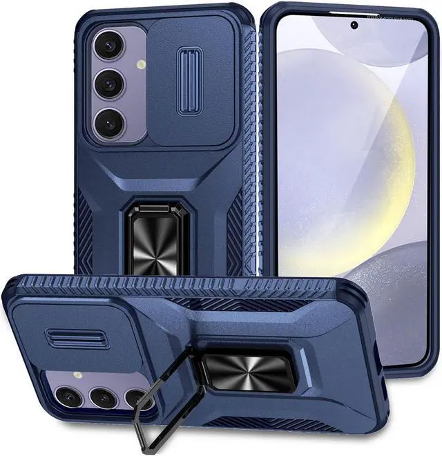Main image of TYJKeJi Case with Stander Fashion Cover KickStand Case For Samsung Galaxy S24 FE (Blue)