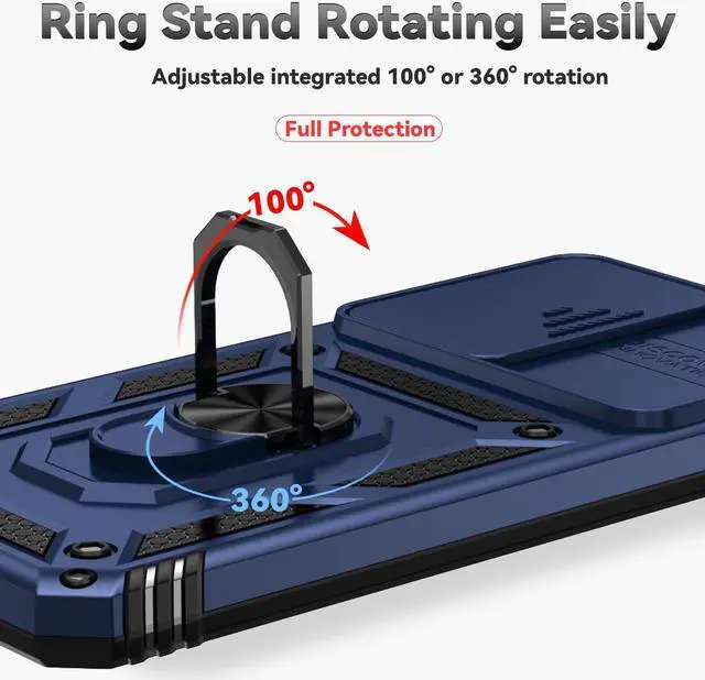 Alt view image 6 of 7 - TYJKeJi Case with Stander Fashion Cover KickStand Case For Samsung Galaxy S24 FE (Blue)