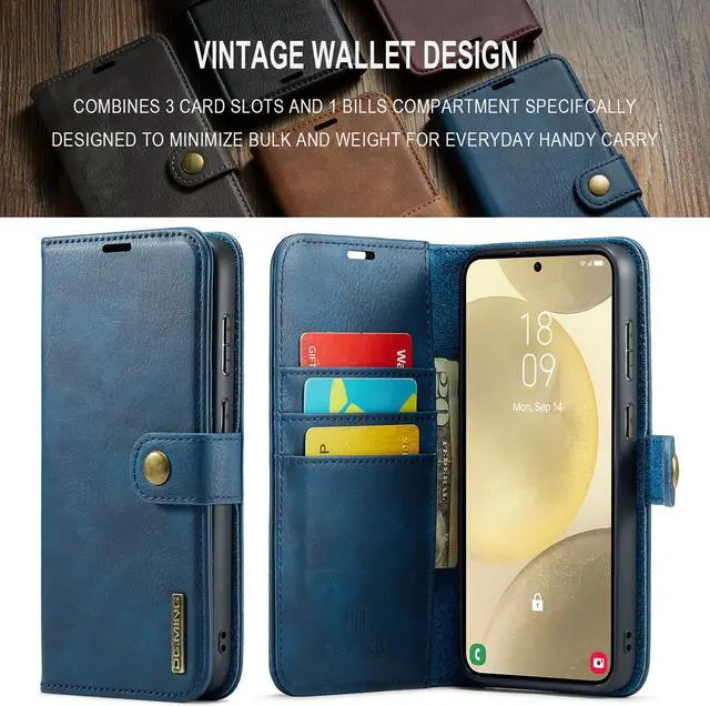 Alt view image 3 of 7 - TYJKeJi Case with Holder Fashion Cover Case For Samsung Galaxy S24 FE (Blue)