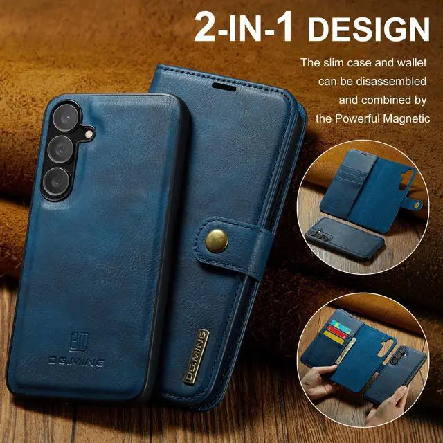 Main image of TYJKeJi Case with Holder Fashion Cover Case For Samsung Galaxy S24 FE (Blue)