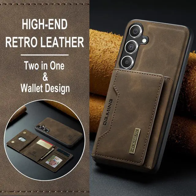 Alt view image 2 of 7 - TYJKeJi Case with Holder Fashion Cover Case For Samsung Galaxy S24 FE (Coffee)