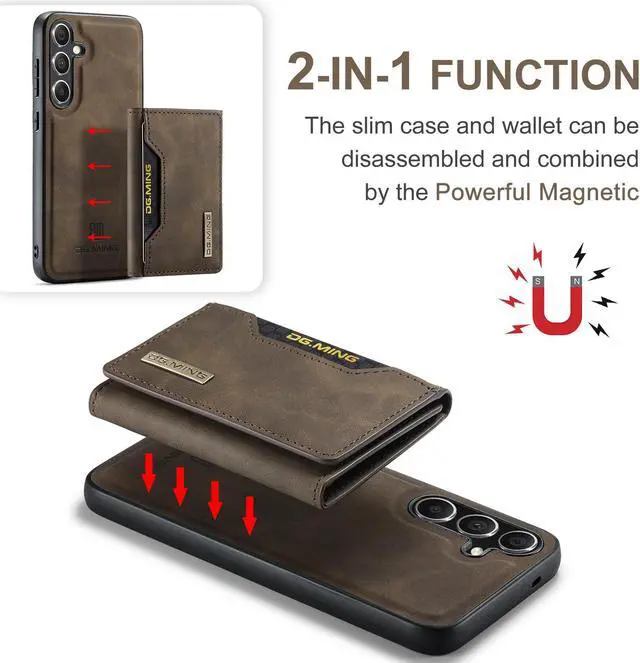 Alt view image 3 of 7 - TYJKeJi Case with Holder Fashion Cover Case For Samsung Galaxy S24 FE (Coffee)