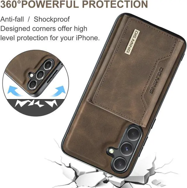 Alt view image 7 of 7 - TYJKeJi Case with Holder Fashion Cover Case For Samsung Galaxy S24 FE (Coffee)