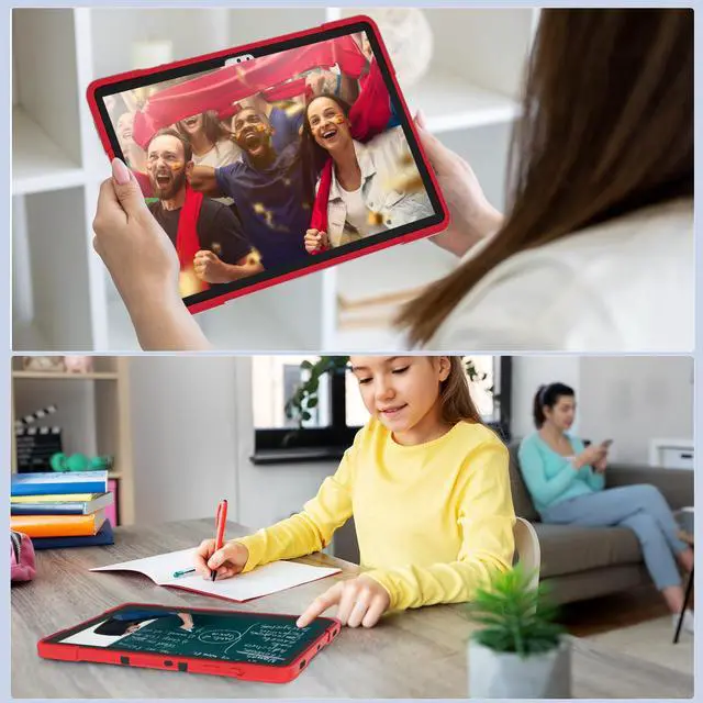 Alt view image 4 of 7 - TYJKeJi Case Protective Back Cover Case for Samsung Galaxy Tab S10+ / Galaxy Tab S10 Plus (X820) (12.4'' )(Red)