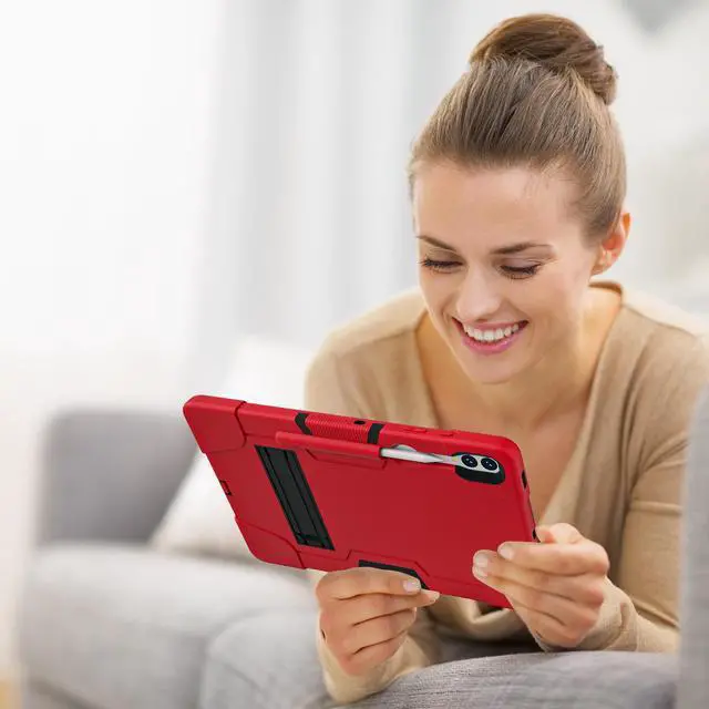 Alt view image 5 of 7 - TYJKeJi Case Protective Back Cover Case for Samsung Galaxy Tab S10+ / Galaxy Tab S10 Plus (X820) (12.4'' )(Red)