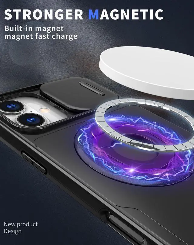 Alt view image 5 of 7 - TYJKeJi Case with Stander Cover (Compatible with Magsafe) KickStand Case For iPhone 16 Plus (6.7inch) (Black)