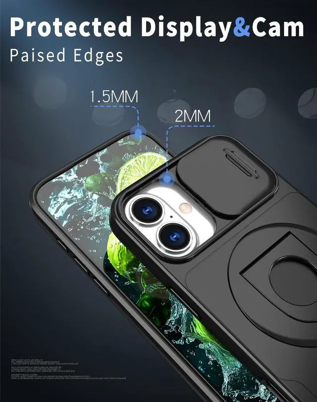 Alt view image 7 of 7 - TYJKeJi Case with Stander Cover (Compatible with Magsafe) KickStand Case For iPhone 16 Plus (6.7inch) (Black)