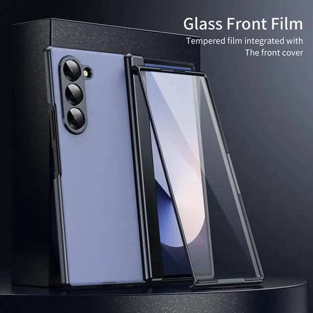 Alt view image 3 of 7 - TYJKeJi Case Fashion Cover Case For Samsung Galaxy Z Fold 6 For Samsung Z Fold6 (Dark Blue)