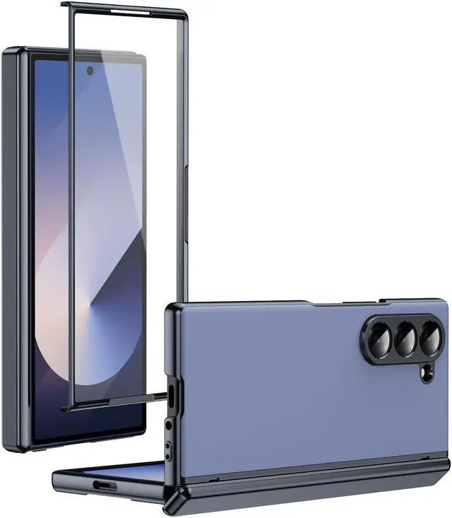 Main image of TYJKeJi Case Fashion Cover Case For Samsung Galaxy Z Fold 6 For Samsung Z Fold6 (Dark Blue)