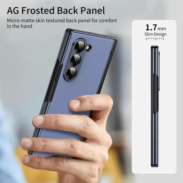 Alt view image 4 of 7 - TYJKeJi Case Fashion Cover Case For Samsung Galaxy Z Fold 6 For Samsung Z Fold6 (Dark Blue)