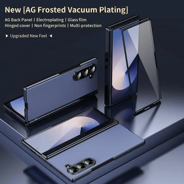 Alt view image 2 of 7 - TYJKeJi Case Fashion Cover Case For Samsung Galaxy Z Fold 6 For Samsung Z Fold6 (Dark Blue)