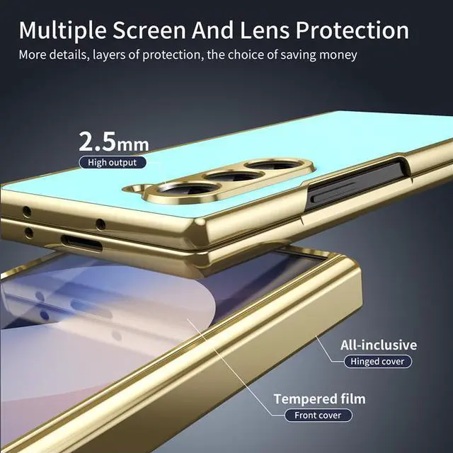 Alt view image 7 of 7 - TYJKeJi Case Fashion Cover Case For Samsung Galaxy Z Fold 6 For Samsung Z Fold6 (Light Blue)