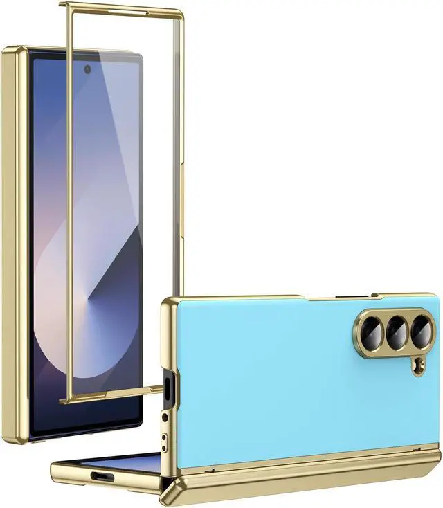 Main image of TYJKeJi Case Fashion Cover Case For Samsung Galaxy Z Fold 6 For Samsung Z Fold6 (Light Blue)