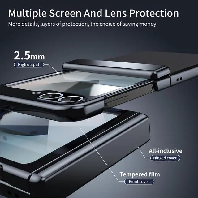 Alt view image 6 of 7 - TYJKeJi Case Fashion Cover Case For Samsung Galaxy Z Flip 6 For Samsung Z Flip6 (Black)