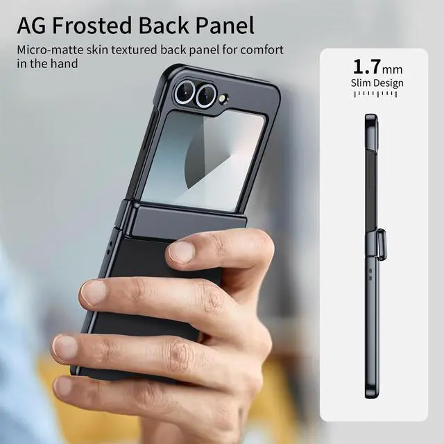 Alt view image 3 of 7 - TYJKeJi Case Fashion Cover Case For Samsung Galaxy Z Flip 6 For Samsung Z Flip6 (Black)