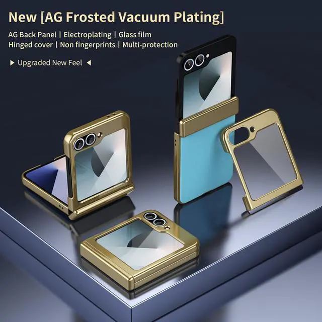 Alt view image 2 of 7 - TYJKeJi Case Fashion Cover Case For Samsung Galaxy Z Flip 6 For Samsung Z Flip6 (Light Blue)