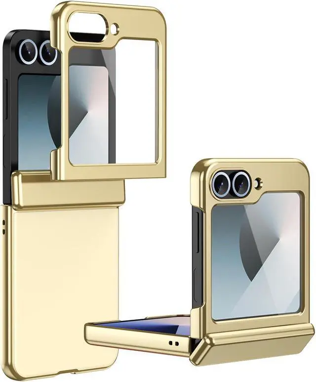 Main image of TYJKeJi Case Fashion Cover Case For Samsung Galaxy Z Flip 6 For Samsung Z Flip6 (Gold)