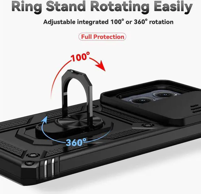 Alt view image 7 of 7 - TYJKeJi Case with Stander Fashion Cover KickStand Case For Motorola Edge 2024 For Moto Edge 2024 (Black)
