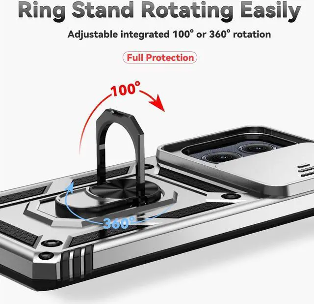 Alt view image 7 of 7 - TYJKeJi Case with Stander Fashion Cover KickStand Case For Motorola Edge 2024 For Moto Edge 2024 (Silver)